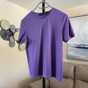 Purple Laura Scott Women’s Short Sleeve Blouse (S)